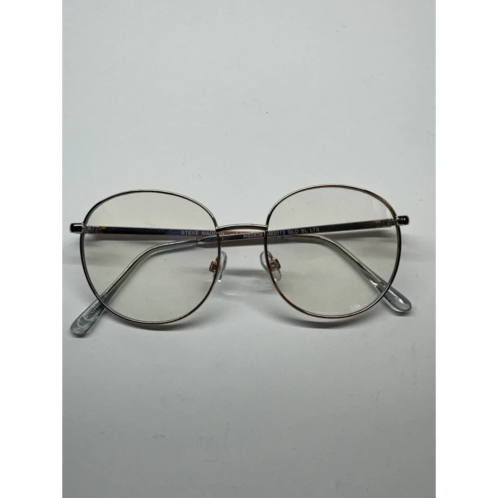 Steve Madden +0.00 Gold Metal Frame Oversized Sunglasses 08280‎